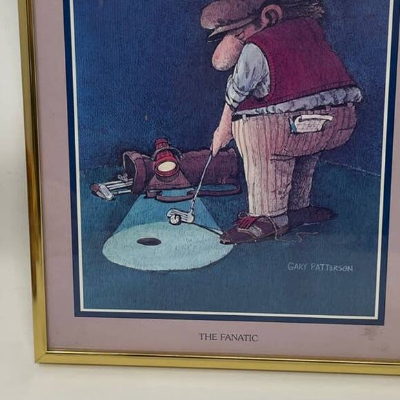 Gary Patterson THE FANATIC 10x8 Art Print Thought Factory Humorous Golf Framed - Picture 5 of 9